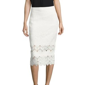 Rebecca Taylor Dia Lace Pencil Skirt Sz 6